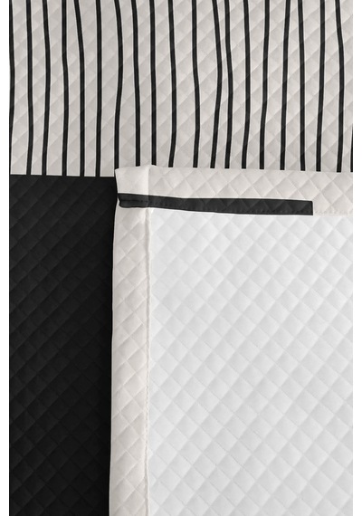Siyah Geometrik Genç Odası Tek Kişilik Pike Takımı - Modern Çizgili 160x220 Cm Kapitone Yatak Örtüsü Kremamsı Sazlık Dengesi Siyah Geometrik Genç Odası Tek Kişilik Pike Takımı - Modern Çizgili 160x220 Cm Kapitone Yatak Örtüsü Kremamsı Sazlık Dengesi