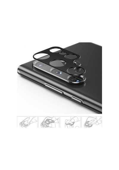 Samsung Galaxy Uyumlu S24 Ultra Kamera Koruyucu 9h Temperli Cam Şeffaf