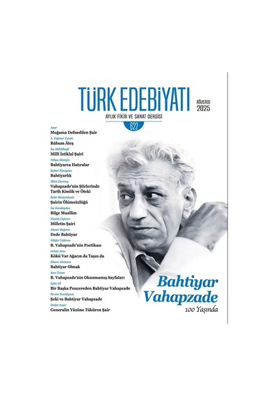 Türk Edebiyatı Dergi 622.sayı Ağustos 2025
