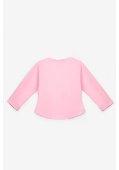 Le Mabelle Pembe Uzun Kollu Penye Basic Çocuk Tişört Pembe
