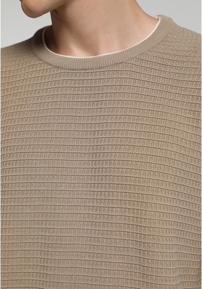 Colin's Colins Regular Fit Yuvarlak Yaka Jakarlı Erkek Bej Kazak Cl1076734 Q1.v1 Beı