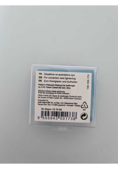 Faber-castell Ilk Silgim Plastik Kutulu Renkli Hamur Silgi Mavi 1 Adet