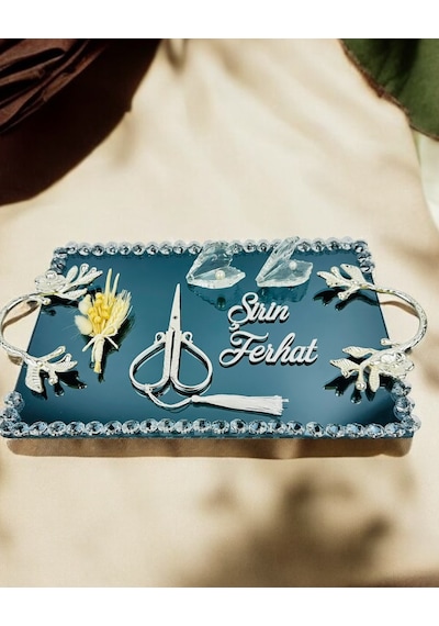 Serenity Gümüş Söz Nişan Tepsisi Gümüş Gümüş
