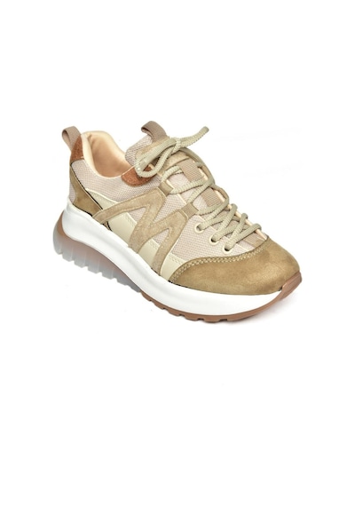 Fox Shoes S973113002 Vizon Süet Kadın Spor Ayakkabı Sneakers Vizon