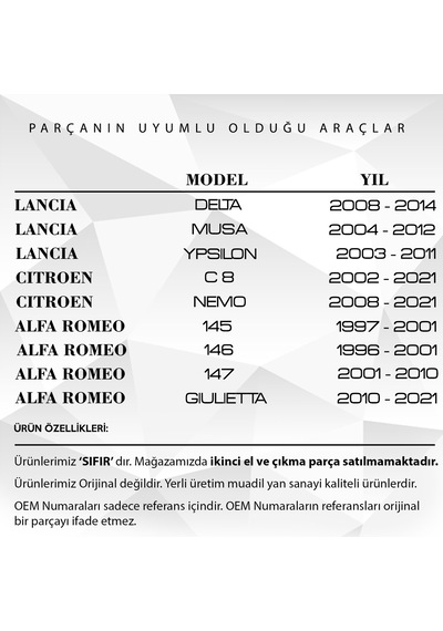 Lancia, Citroen, Alfa Romeo İçin Radyatör Yedek Su Depo Kapağı 1.4 Bar