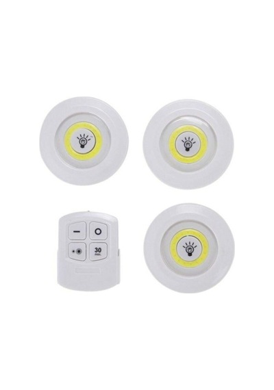 Uzaktan Kumandalı 3 Parça Portatif Led Seti Beyaz