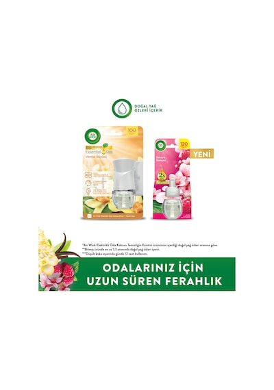 Elektrikli Oda Kokusu Kit Vanilya + Sakura Bahçesi Oda Kokusu Şişesi Karışık