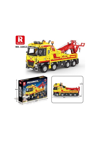 Reobrix Technic 22012 Kurtarma Kamyonu Wrecker Rescue Truck Kumanda&motor Yaratıcı Yapı Blok Seti Building Blocks - 1910 Parça