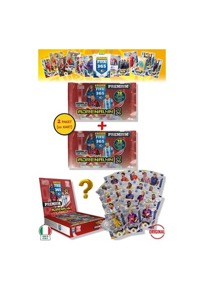 Panini Fifa 2026 Premium 2 Paket - 20 Kart 12 Core 2 Fans 2 Power 2 Jewel 2 Limited Edition