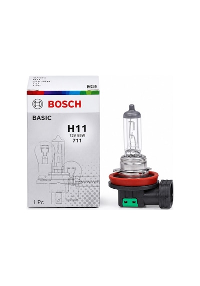 H11 12v 55w Halojen Far Ampulü Tekli Oto Kısa Far Sis Farı Lambası
