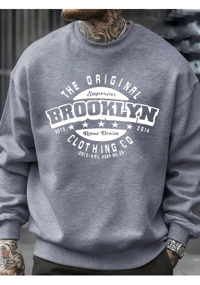 Startmore Tarzsokak Orijinal Brooklyn Giyim Şirketi Tasarım Erkekler Kazak Sonbahar Hip Hop Kazaklar Yumuşak Tişö Gri