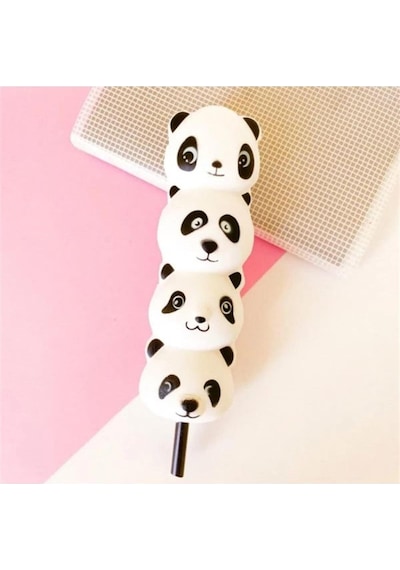 Sevimli Panda Squishy Kalem Beyaz Renkli