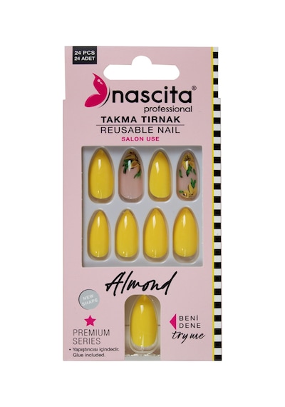 Nascita Almond Takma Tırnak Renkli 24 Lü Set Nasnaıl00153