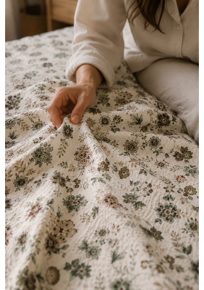Cotton Collection Tek Kişilik Pike Flower Garden 160x230 Çok Renkli