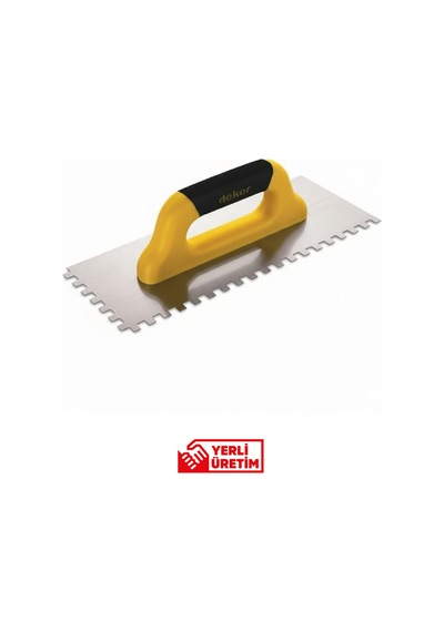 Dekor 831 Seramik Malası Plastik Saplı 40 Cm 12x12 Dişli Paslanmaz Çelik Yerli Üretim