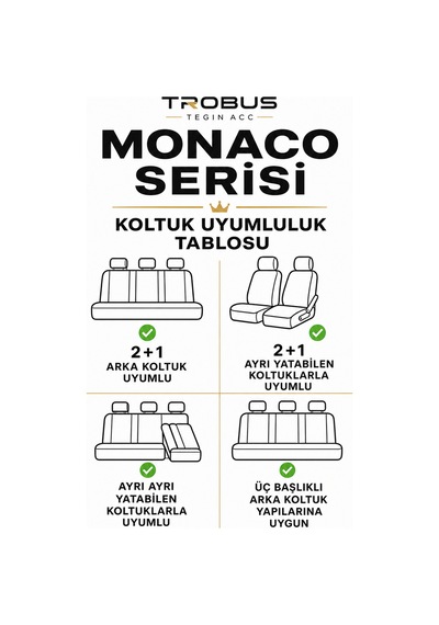 Audi Q7 2006-2015 Uyumlu Monaco Serisi Bej Siyah Oto Koltuk Kılıfı