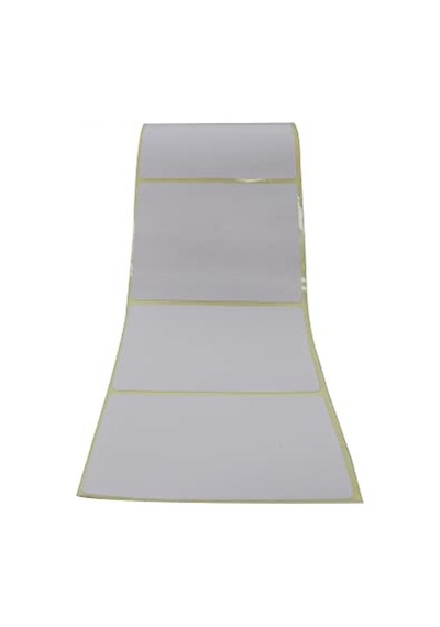 Kuşe Etiket 100mm X 80mm Ruloda 500 Adet 40mm Kuka Çapında Baskısız Barkod Yazıcı Etiketi Diğer