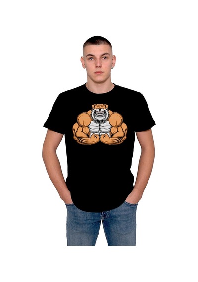 Pitbull Bulldog Gym Fitness Bodybuilding Sporcu Köpek Tişört Unisex T-shirt 001