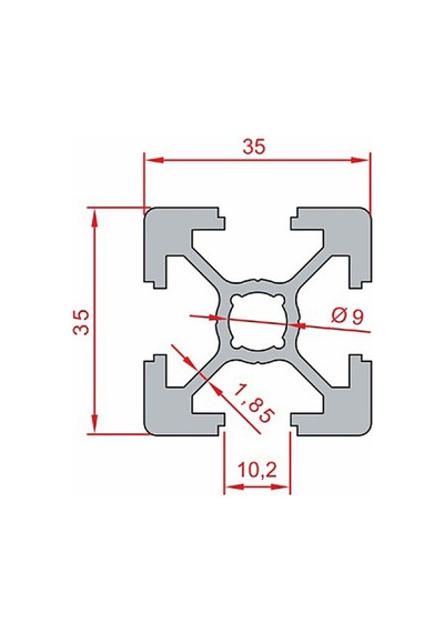 Doğuş Kalıp 35x35 Ağır Sigma Profil
