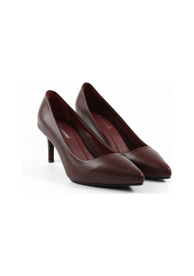 Tuna Hakiki Deri Bordo Stiletto Kadın Ayakkabı - Rgn80123 Bordo