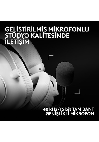 Logitech G Pro X3 Lightspeed Kablosuz Bluetooth Oyuncu Kulaklığı - Beyaz