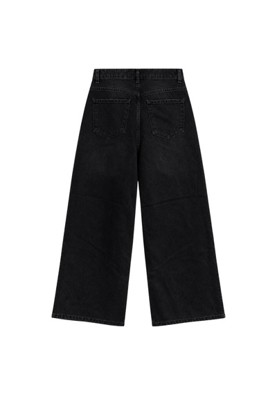Vadon 1058 Kadın Yüksek Bel Baggy Fit Jean Pantolon Siyah