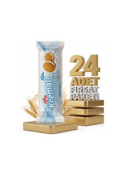 Afia Vanilya Kremalı Sandviç Bisküvi 24x60 Gr