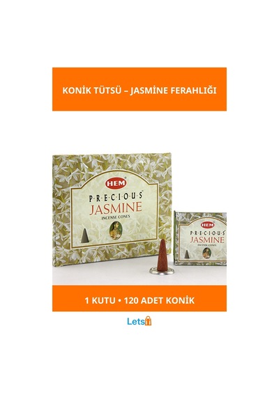 Precious Jasmine Aromalı Konik Tütsü 12 Paket 120 Adet