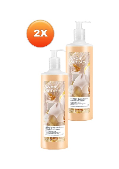 Avon Simply Luxurious Beyaz Şeftali Ve Vanilya Orkide Kokulu Duş Kremi 2 x 720 ML