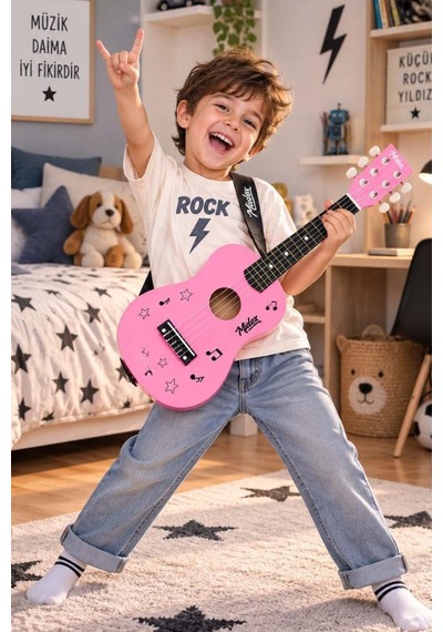 Midex Cg-230pk Çocuk Klasik Gitar Seti 3-8 Yaş 23 İnç 58 Cm Pembe Çocuk Gitarı Seti