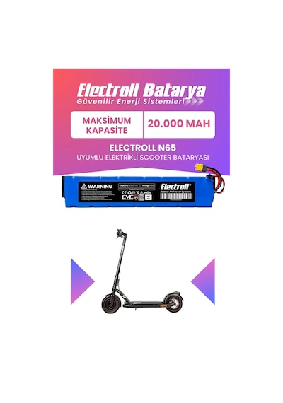 Electroll N65 Uyumlu Batarya Maksimum Kapasite 48v 20.000mah Elektrikli Scooter Bataryası Diğer