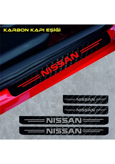 Eyphon Nissan Qashqai Karbon Kapı Eşiği Oto Sticker 4 Adet