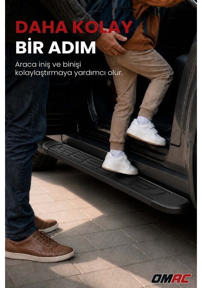 Citroen C5 Aircross 2025-2026 Uyumlu Araca Özel Sideline Yan Basamak Siyah