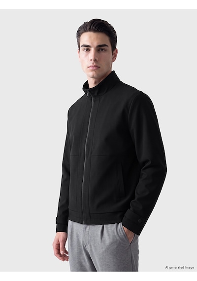 Lcwaıkıkı Classic Siyah Regular Fit Dik Yaka Erkek Ceket