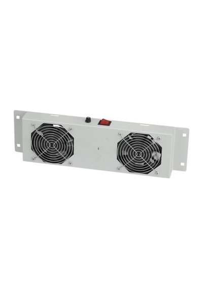 AGER 2li Termostatlı Beyaz Filtreli Fan Modülü Outdoor Kabinetler İçin OT-F2T-A-B2