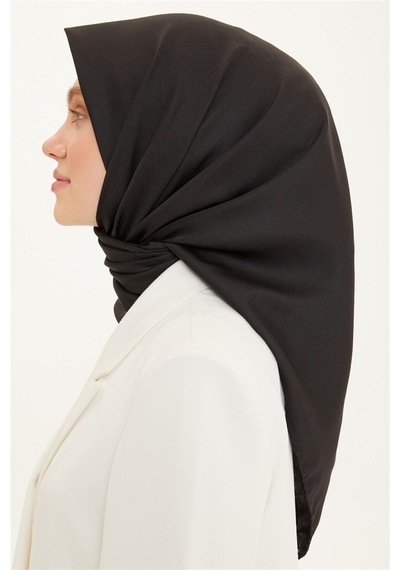 Armine Düz Twill Eşarp - Siyah 1075 - Siyah 1075