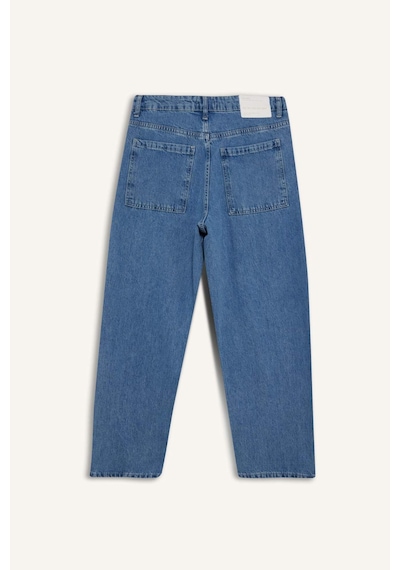 Defacto Tapered Wide Leg Fit Geniş Paça Jean Yıkamalı Pantolon F8397ax25aunm28 Mavi