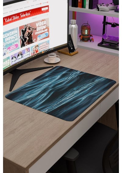 Okyanus Kaymaz Dikişli Kauçuk Oyuncu Mousepad V2 - 48x40 Xl Gaming Mouse Pad Fare Altlığı
