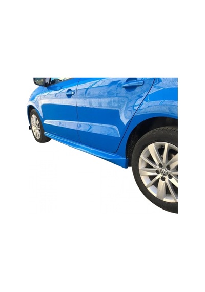 Volkswagen Polo 2010 - 2017 Arası Aero Yan Marşpiyel Seti Vakum Parlak Siyah Boyalıdır