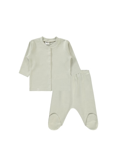 Civil Baby Düz 1-6 Ay Pijama Takımı - Bej Taş Rengi
