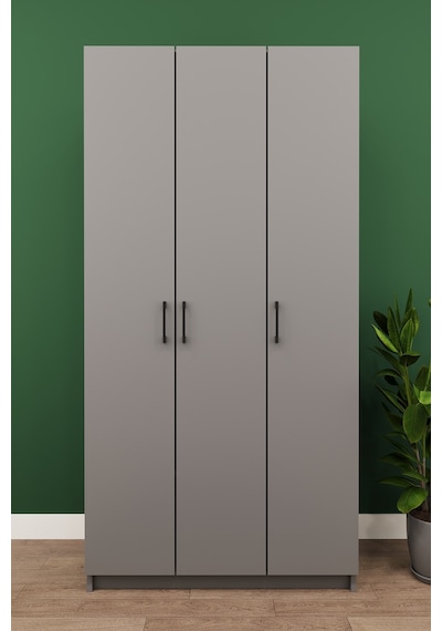 Asra Trend Vestiyer & Portmanto V-07 %100 MDF 3 Kapaklı Ayakkabılık Dolabı Kül Gri