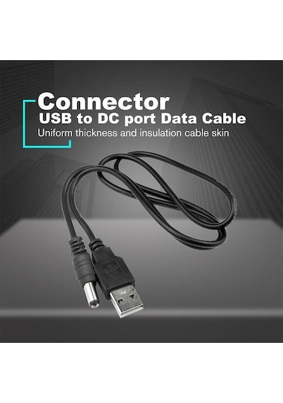 Usb To Dc 5.5 2.1 Mm Kalın Uç Power Güç Çevirici Adaptör Kablosu