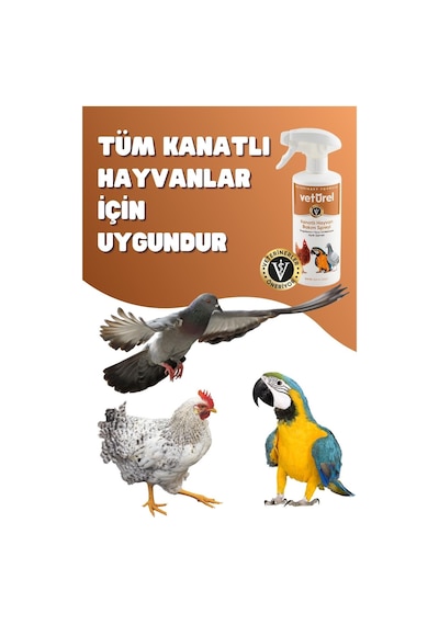 Veturel Kanatlı Hayvan Bakımı Kuş Tavuk Tüy Bakımı Göz Ayak Yara Refill 1 L