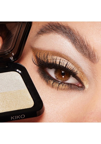 Kiko Göz Fari - New Bright Duo Eyeshadow - 01 Metallic White/true Gold Diğer