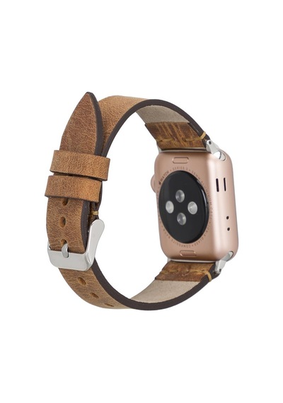 Apple Watch Uyumlu Deri Kordon 38-40-41mm G19-ba7 Taba