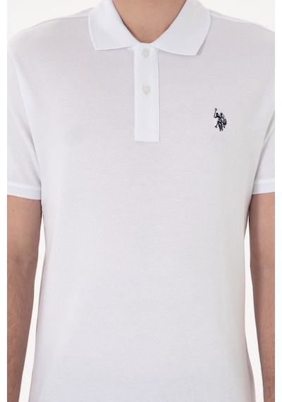 U.S. Polo Assn. Erkek Slim Fit Polo Yaka Beyaz Basic Tişört 50297984-VR013 U.S. Polo Assn. Erkek Slim Fit Polo Yaka Beyaz Basic Tişört 50297984-VR013