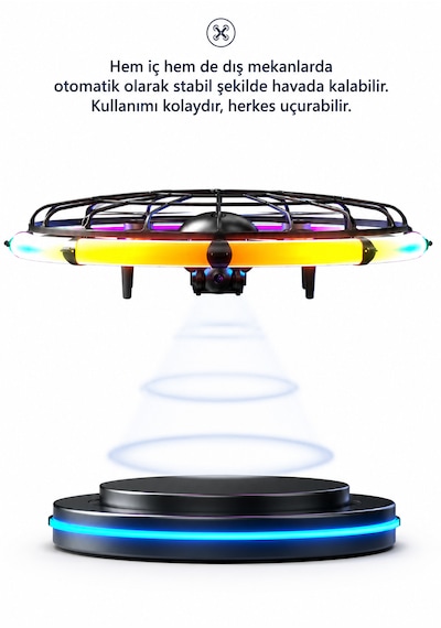 Led Işıklı Mini Drone 2.4ghz Uzaktan Kumandalı 360 Korumalı Quadcopter