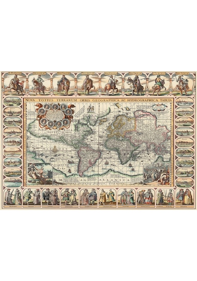 Yappuzz Eski Dünya Haritası 1000 Parça Puzzle
