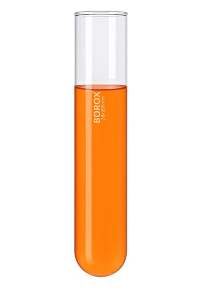 Borox Büyük Cam Deney Tüpü Test Tüpü 25'li 38 x 200 MM