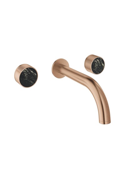 Grohe Atrio Private Collection 20589DL0 M Boyut Brushed Warm Sunset 3 Delikli Duvardan Lavabo Bataryası Bakır